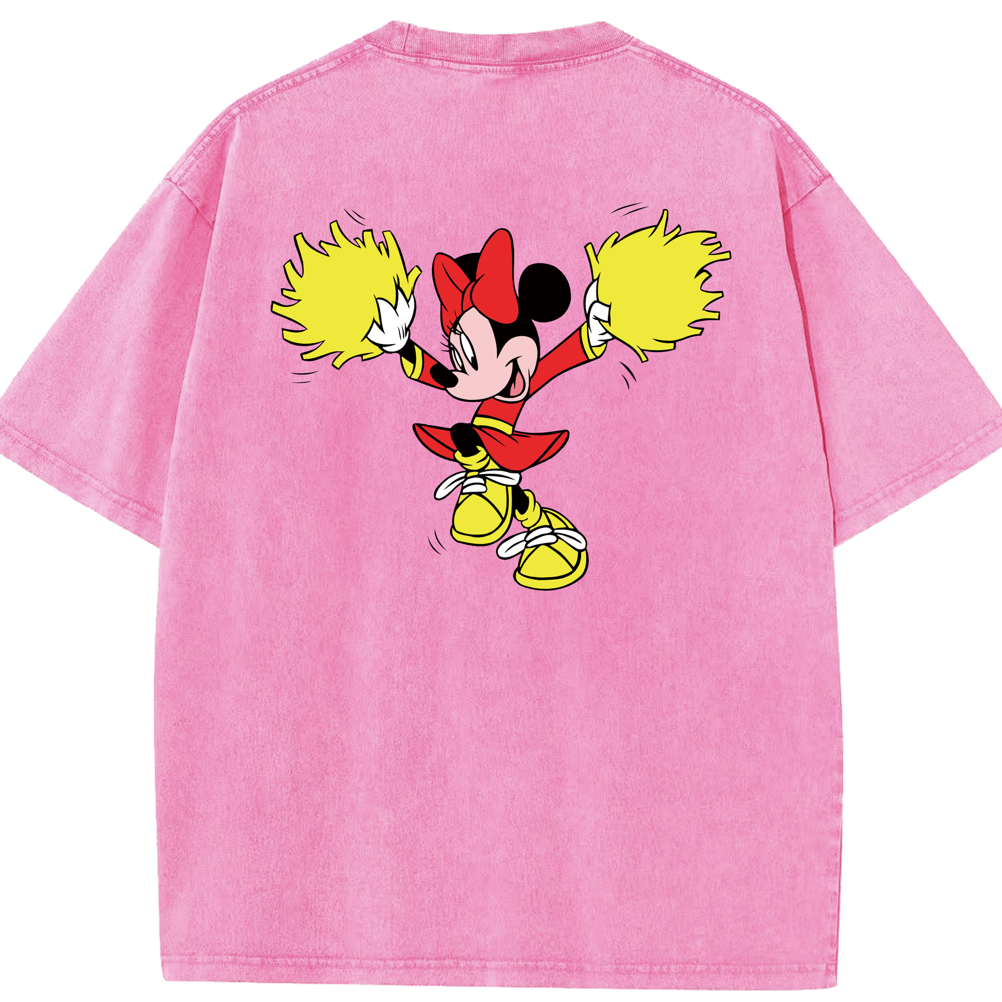 （画像用） ミッキーマウス Mickey Mouse 綿100% ヴィンテージ風 半袖Tシャツ（背面プリント）